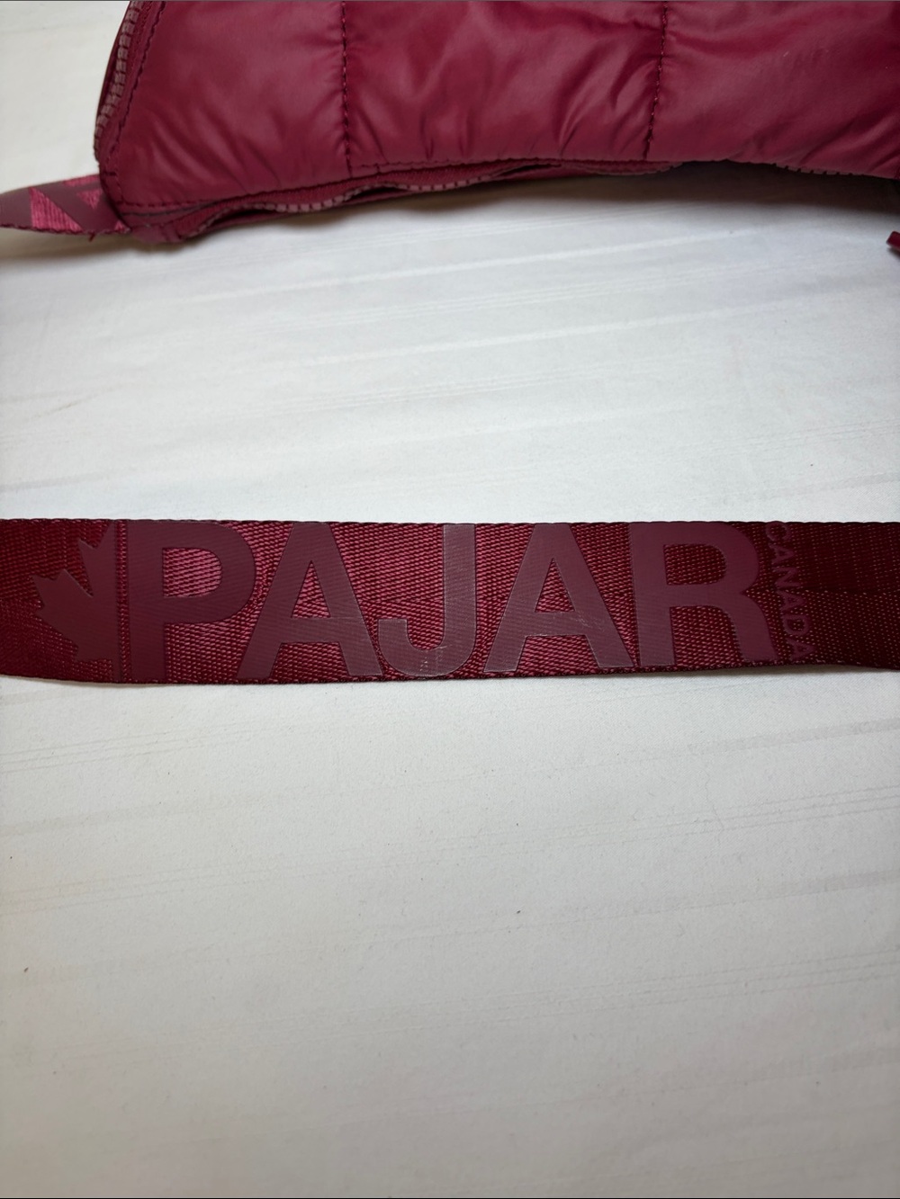 Pajar Cohen burgundy puffer unisex fanny pack belt bag - Picture 7 of 16